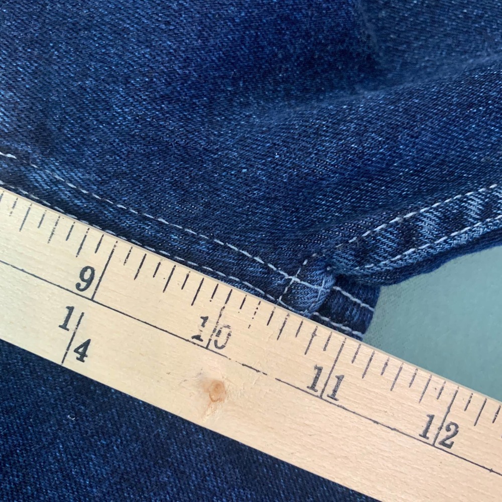 FUBU Womens Jeans 11/12 Juniors Dark Wash Denim‎ Straight Leg Mid Rise Y2K Retro - Picture 7 of 11